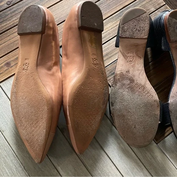 Tory Burch Women's Tan and Black Flats - Picture 2 of 8